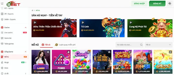 Giới thiệu kho trò chơi khủng tại nhà cái BBet