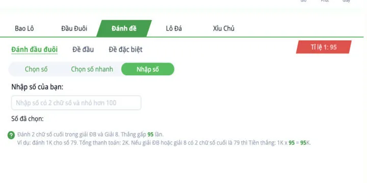 Danh mục các hình thức lô đề 3 miền BBet được yêu thích