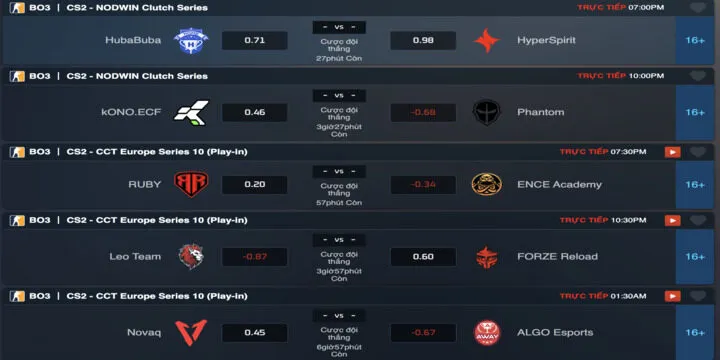 Nhiều tựa game nổi bật trên SABA Esports BBet