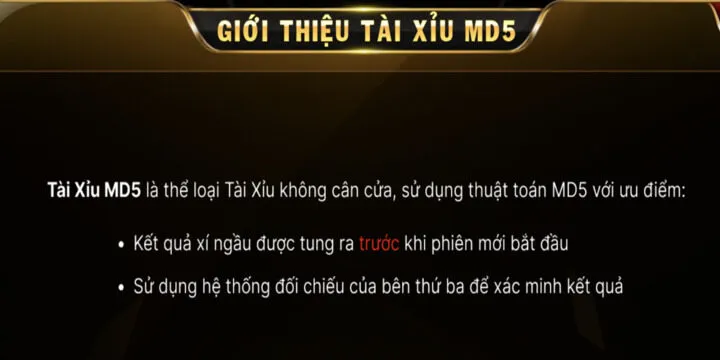 Tổng quát thông tin về tài xỉu MD5 BBet
